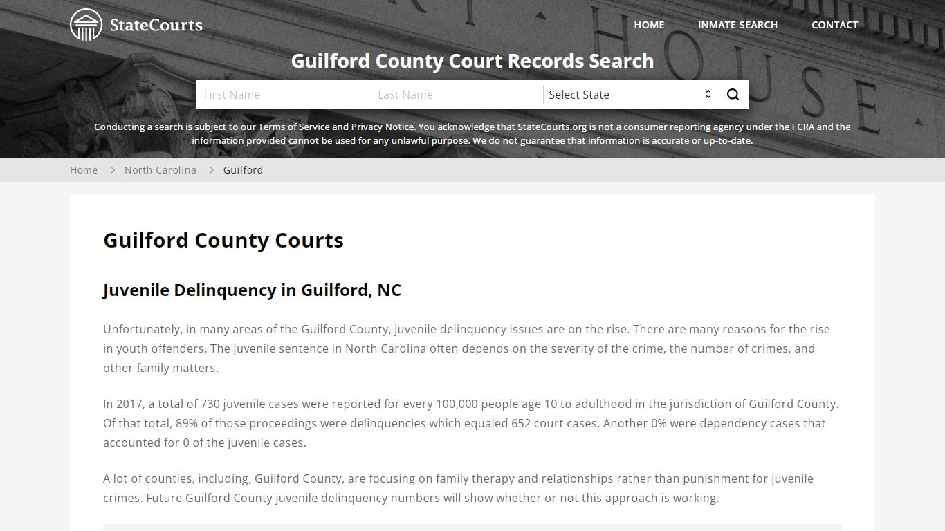 Guilford County, NC Courts - Records & Cases - StateCourts